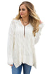 Sexy White Oversized Cozy up Knit Sweater